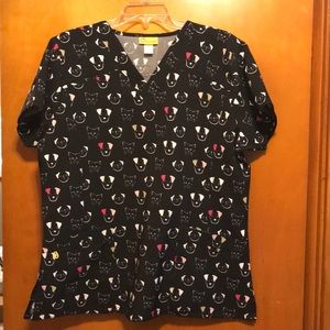 WonderWink Womens Scrub Top Size Large